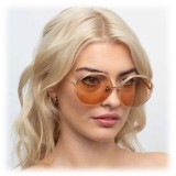 Linda Farrow - 901 C6 Oversized Sunglasses - Peach - Linda Farrow Eyewear