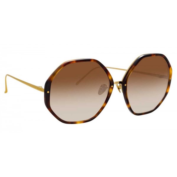 Linda Farrow - Occhiali da Sole Oversized 901 C2 - Tartaruga - Linda Farrow Eyewear