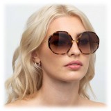 Linda Farrow - 901 C2 Oversized Sunglasses - Tortoiseshell - Linda Farrow Eyewear