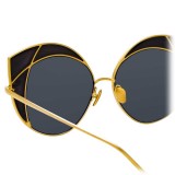 Linda Farrow - 856 C1 Cat Eye Sunglasses - Yellow Gold and Translucent Black - Linda Farrow Eyewear