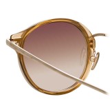 Linda Farrow - 911 C3 D-Frame Sunglasses - Tobacco - Linda Farrow Eyewear