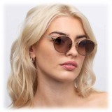 Linda Farrow - 911 C3 D-Frame Sunglasses - Tobacco - Linda Farrow Eyewear