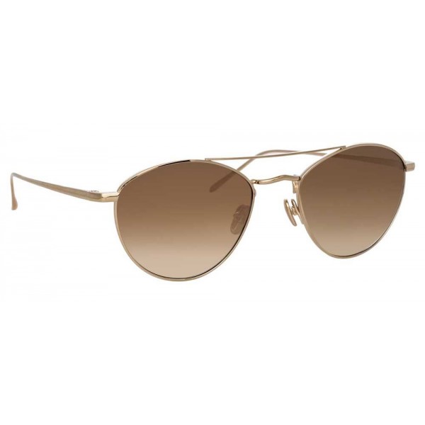 Linda Farrow - Occhiali da Sole Aviator 876 C7 - Oro Chiaro - Linda Farrow Eyewear