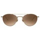 Linda Farrow - 876 C7 Aviator Sunglasses - Light Gold - Linda Farrow Eyewear