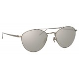 Linda Farrow - Occhiali da Sole Aviator 876 C2 - Oro Bianco - Linda Farrow Eyewear