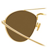 Linda Farrow - 876 C1 Aviator Sunglasses - Yellow Gold - Linda Farrow Eyewear