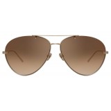 Linda Farrow - 859 C6 Aviator Sunglasses - Light Gold - Linda Farrow Eyewear
