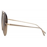 Linda Farrow - 859 C6 Aviator Sunglasses - Light Gold - Linda Farrow Eyewear