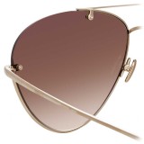 Linda Farrow - 859 C6 Aviator Sunglasses - Light Gold - Linda Farrow Eyewear