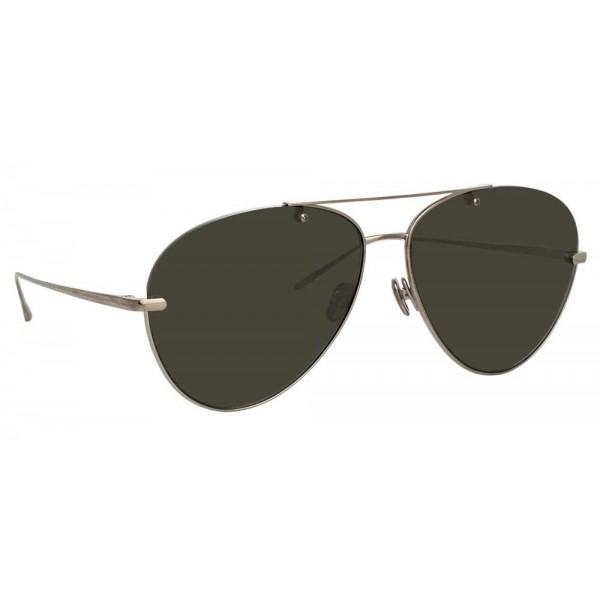 Linda Farrow - 859 C7 Aviator Sunglasses - White Gold - Linda Farrow ...