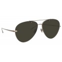 Linda Farrow - Occhiali da Sole Aviator 859 C7 - Oro Bianco - Linda Farrow Eyewear