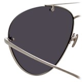 Linda Farrow - Occhiali da Sole Aviator 859 C7 - Oro Bianco - Linda Farrow Eyewear