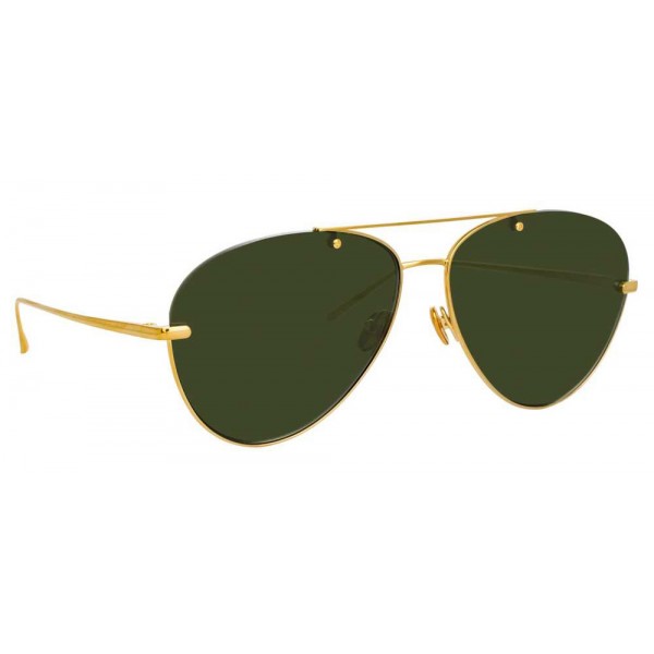 Linda Farrow - 859 C4 Aviator Sunglasses - Yellow Gold - Linda Farrow Eyewear