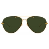Linda Farrow - 859 C4 Aviator Sunglasses - Yellow Gold - Linda Farrow Eyewear