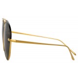 Linda Farrow - Occhiali da Sole Aviator 859 C4 - Oro Giallo - Linda Farrow Eyewear