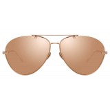 Linda Farrow - 859 C3 Aviator Sunglasses - Rose Gold - Linda Farrow Eyewear