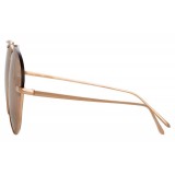 Linda Farrow - 859 C3 Aviator Sunglasses - Rose Gold - Linda Farrow Eyewear