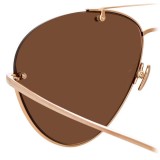 Linda Farrow - 859 C3 Aviator Sunglasses - Rose Gold - Linda Farrow Eyewear