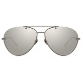 Linda Farrow - 859 C1 Aviator Sunglasses - White Gold - Linda Farrow Eyewear