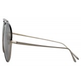 Linda Farrow - 859 C1 Aviator Sunglasses - White Gold - Linda Farrow Eyewear