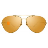 Linda Farrow - 859 C1 Aviator Sunglasses - Yellow Gold - Linda Farrow Eyewear