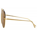 Linda Farrow - 859 C1 Aviator Sunglasses - Yellow Gold - Linda Farrow Eyewear