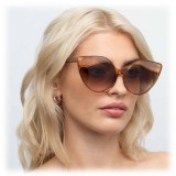 Linda Farrow - 871 C2 Cat Eye Sunglasses - Tobacco Peach - Linda Farrow Eyewear