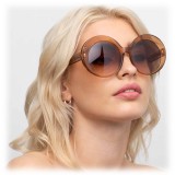 Linda Farrow - 844 C4 Oversized Sunglasses - Tobacco - Linda Farrow Eyewear