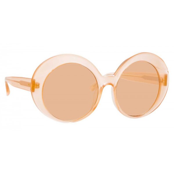 Linda Farrow - Occhiali da Sole Oversized 844 C3 - Pesca - Linda Farrow Eyewear