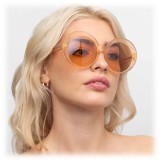 Linda Farrow - 844 C3 Oversized Sunglasses - Peach - Linda Farrow Eyewear