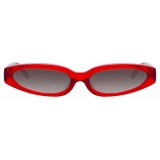 Linda Farrow - 960 C2 Angular Sunglasses - Red - Linda Farrow Eyewear - Dazed Lila Moss Official