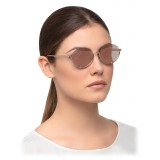 Bulgari - B.ZERO1 - Oval Sunglasses B.Stripe - Semi-Rimeless - Rose - B.ZERO1 Collection - Bulgari Eyewear