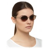 Bulgari - B.ZERO1 - Oval Sunglasses B.Stripe - Semi-Rimeless - Gold - B.ZERO1 Collection - Bulgari Eyewear