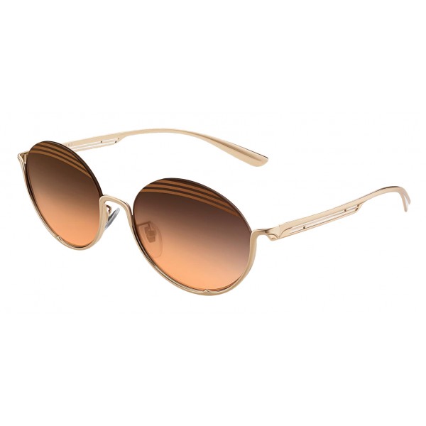 Bulgari - B.ZERO1 - Oval Sunglasses B.Stripe - Semi-Rimeless - Gold - B ...