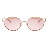 Bulgari - B.ZERO1 - Oval Sunglasses B.Stripe - Semi-Rimeless - Light Rose - B.ZERO1 Collection - Bulgari Eyewear