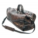 Garage par Reveil - Voyager Bag - Python Bag - Brown Black - Handmade in Italy - Luxury High Quality Accessory