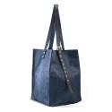 Garage par Reveil - Aria Bag - Borsa in Pitone - Blu - Handmade in Italy - Accessorio di Alta Qualità Luxury