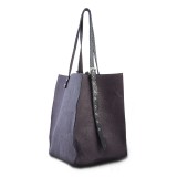 Garage par Reveil - Aria Bag - Leather Python Bag - Violet - Handmade in Italy - Luxury High Quality Accessory