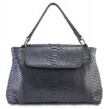Garage par Reveil - Vita Maxi Bag - Python Bag - Black - Handmade in Italy - Luxury High Quality Accessory