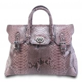 Garage par Reveil - Week End Bag - Python Bag - Pink - Handmade in Italy - Luxury High Quality Accessory
