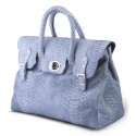 Garage par Reveil - Week End Bag - Python Bag - Light Blue - Handmade in Italy - Luxury High Quality Accessory