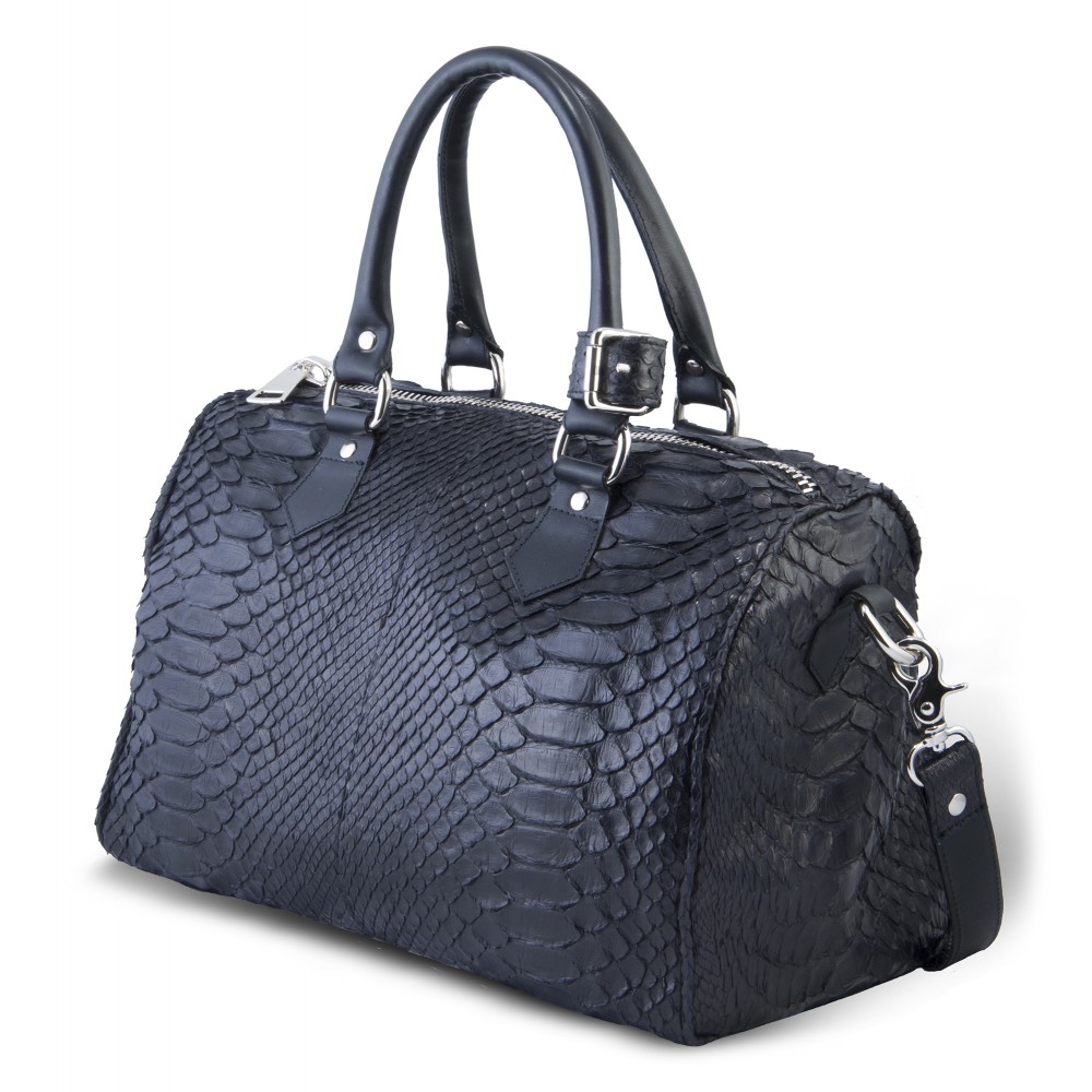 Garage par Reveil - Speedy Bag - Python Bag - Black - Handmade in Italy -  Luxury High Quality Accessory - Avvenice