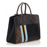 Louis Vuitton Vintage - City Steamer MM Bag - Black - Canvas Leather Calf Handbag - Luxury High Quality