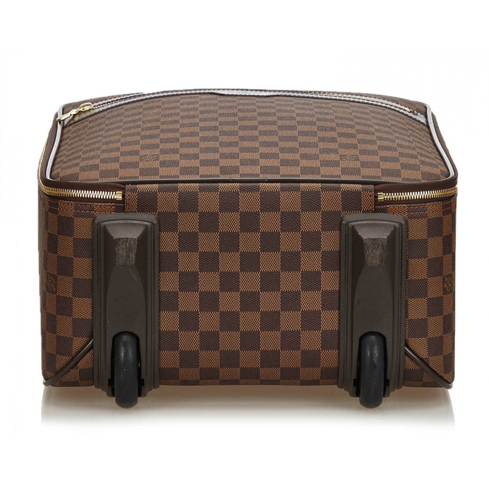 Louis Vuitton Vintage - Damier Ebene Pegase 50 Trolley - Brown - Leather Trolley - Luxury High ...