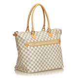 Louis Vuitton Vintage - Damier Azure Saleya GM Bag - White Ivory Blue - Damier Canvas and Leather Handbag - Luxury High Quality