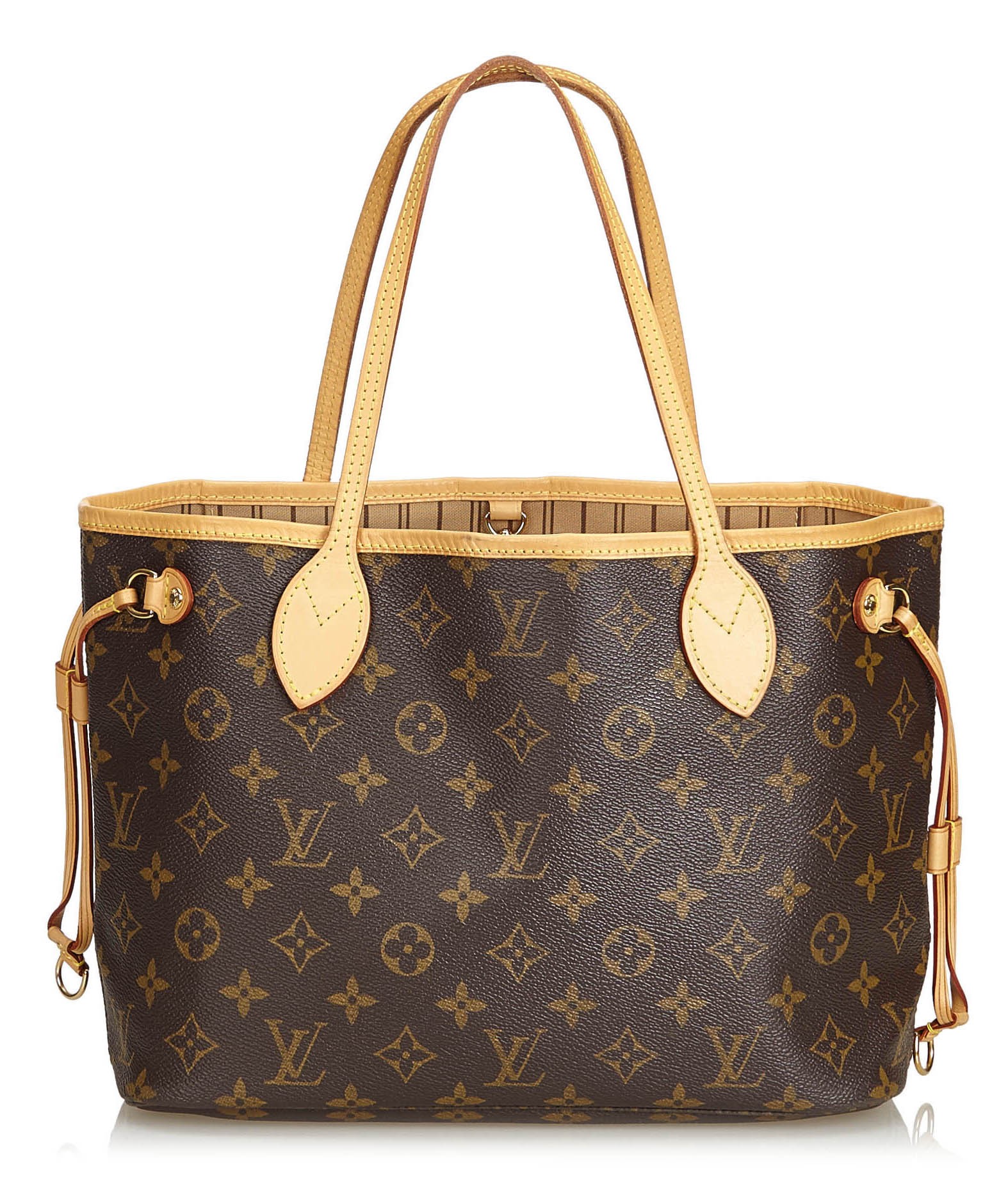 Louis Vuitton Neverfull Leather Handbag