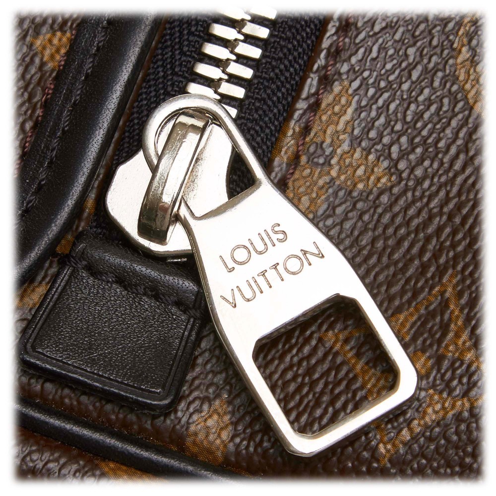 Louis Vuitton Monogram Macassar Bass PM Leather Fabric Brown Shoulder bag  614