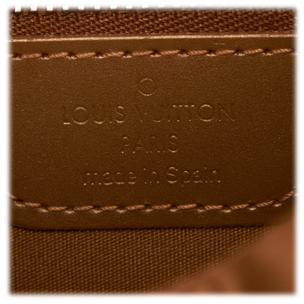 Autre Marque Louis Vuitton Gold Monogram Vernis Mat Stockton Zip Tote Bag  Leather White gold ref.355470 - Joli Closet