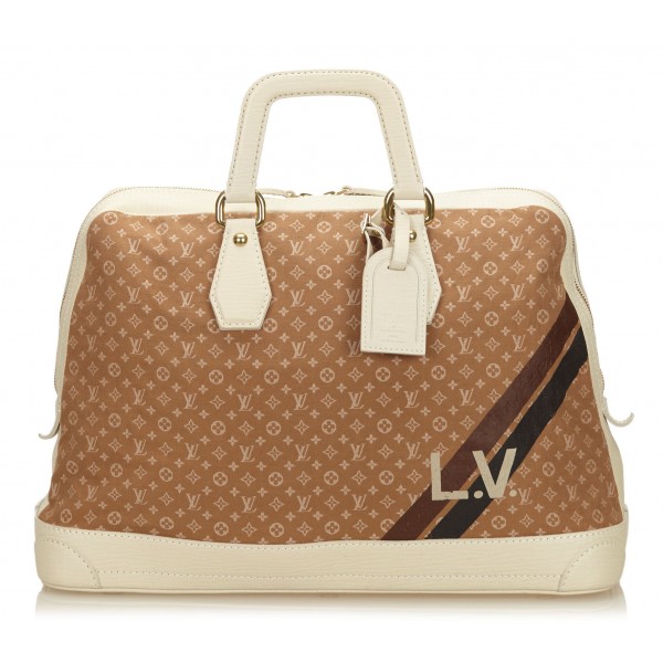 Louis Vuitton Vintage - Mini Lin Initiales Isfahan Travel Bag - Brown Camel - Fabric and Leather ...