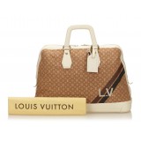Louis Vuitton Vintage - Mini Lin Initiales Isfahan Travel Bag - Marrone Camel - Borsa in Tessuto e Pelle - Alta Qualità Luxury